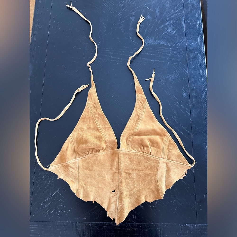 Genuine Leather Tank Crop Top Women’s Approximately Size 4